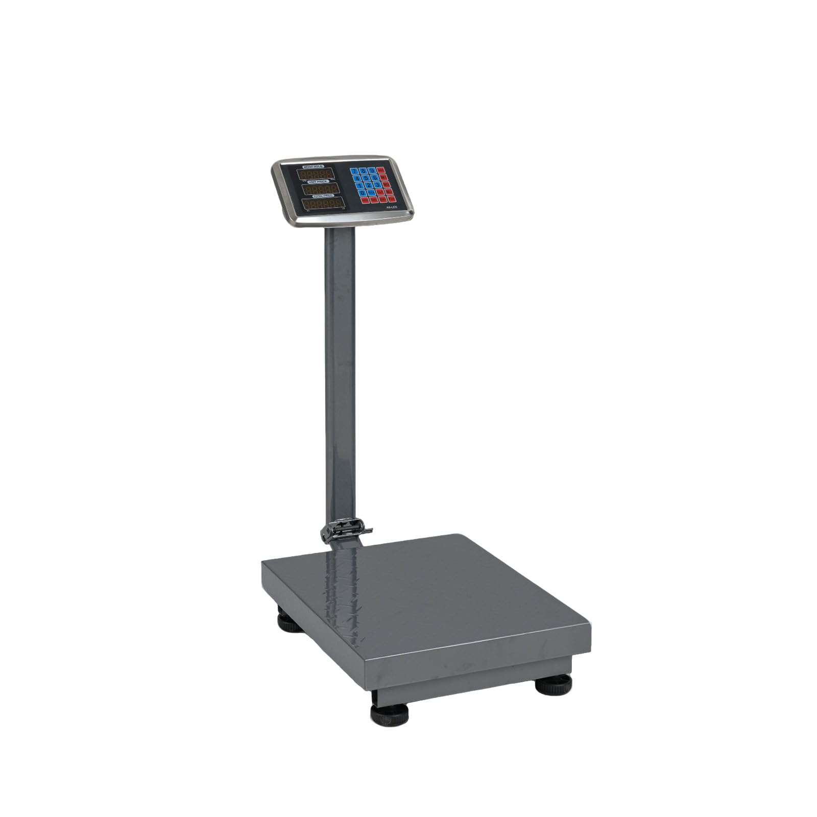 GOPLUS Balance à Plateforme Profesionnelle, Capacité 300Kg, Balance Electronique Pliable avec Calculateur de Prix, Conversion d'Unité LB/KG, Précision de 50G, pour Industrielle, Bagages (Argenté)