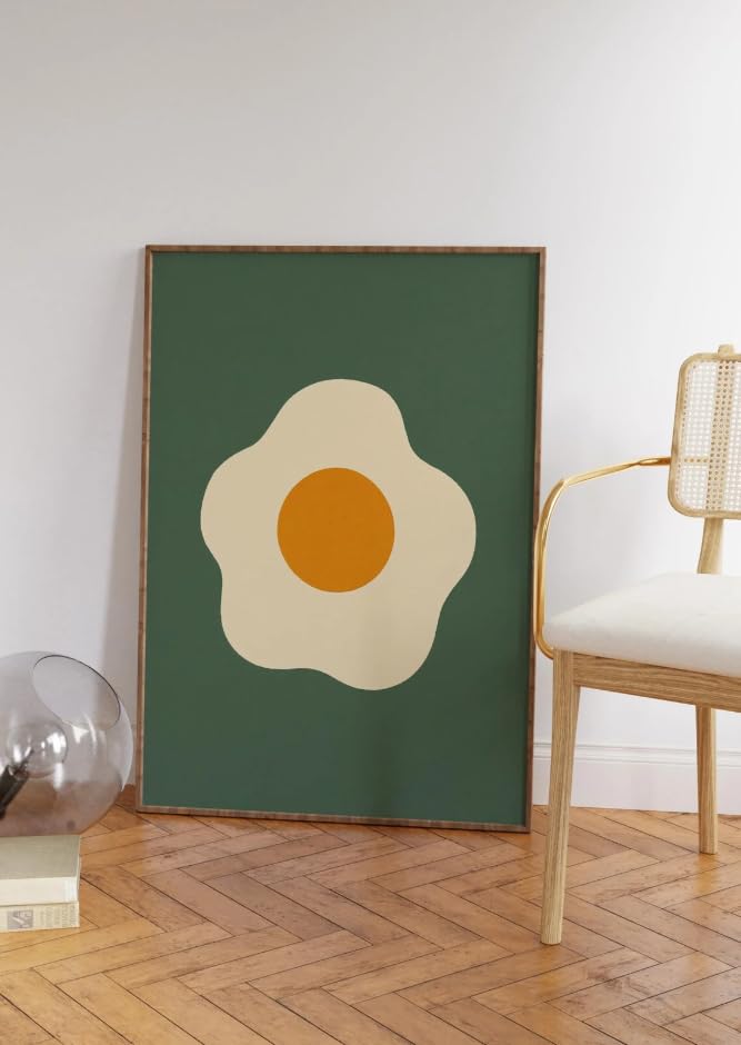 Póster de huevo frito Rumlly cuadro sin marco externo para cocina