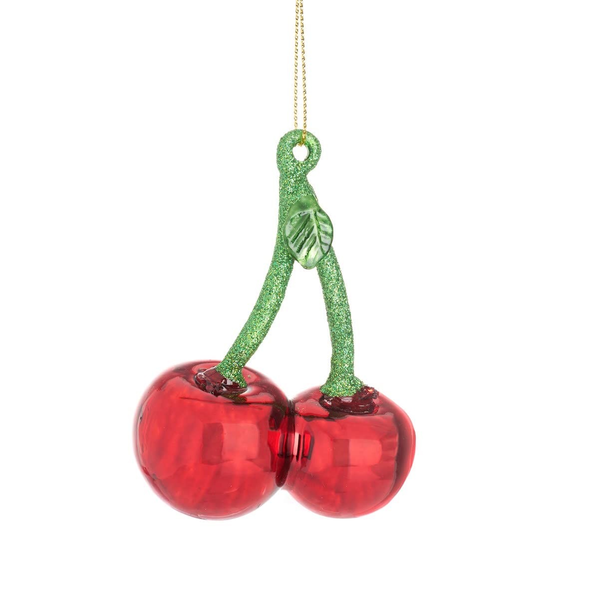 Sass & Belle Red Green Christmas Shaped Bauble - Red Cherries
