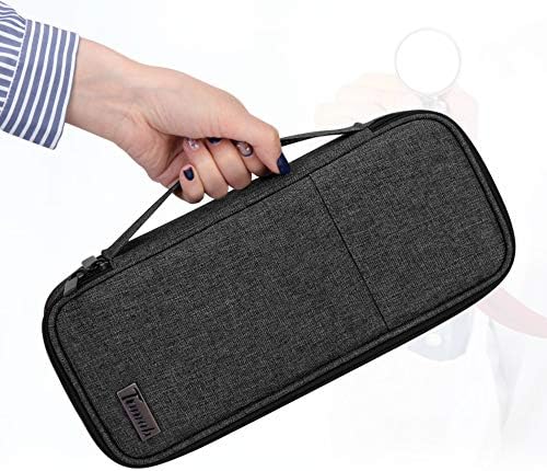 Trunab Stethoscope Case with Inner Divider, Stethoscope Carrying Case Compatible with 3M Littmann/MDF/ADC and Extra Accessories for Nurses, Pediatric Doctor or Medical Students, Black-Patented Design