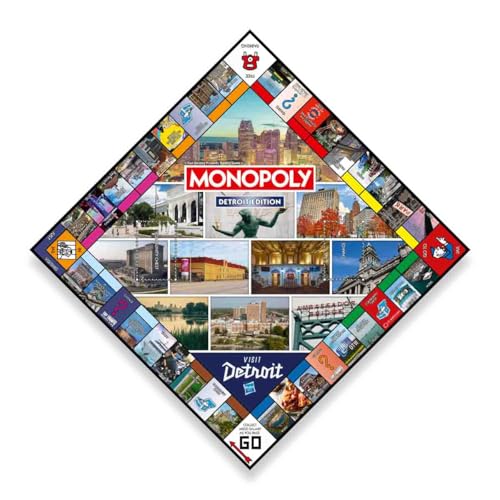 Monopoly Detroit MI Edition Juego de Mesa Familiar miniatura 3