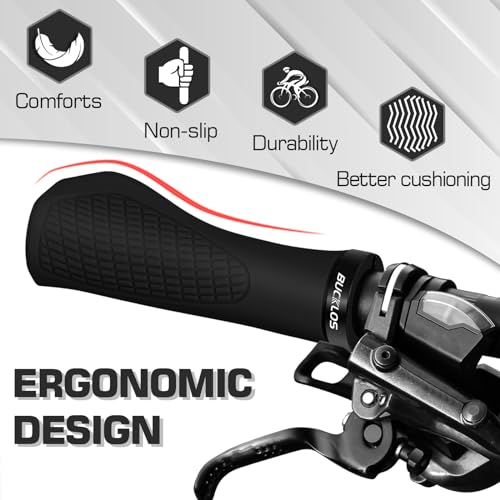 Bucklos KMUS-510288-BLACK Single Lock-On Bike Handlebar Grips thumb #2