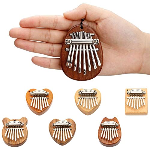 Mini kalimba en bois massif 8 touches, piano à pouce portable avec cordon, cadeau de Saint-Valentin pour enfants et… - Les Beatles, Paul McCartney, John Lennon, RIngo Starr, George Harrison Mini kalimba en bois massif 8 touches, piano à pouce portable avec cordon, cadeau de Saint-Valentin pour enfants et… – Image 3