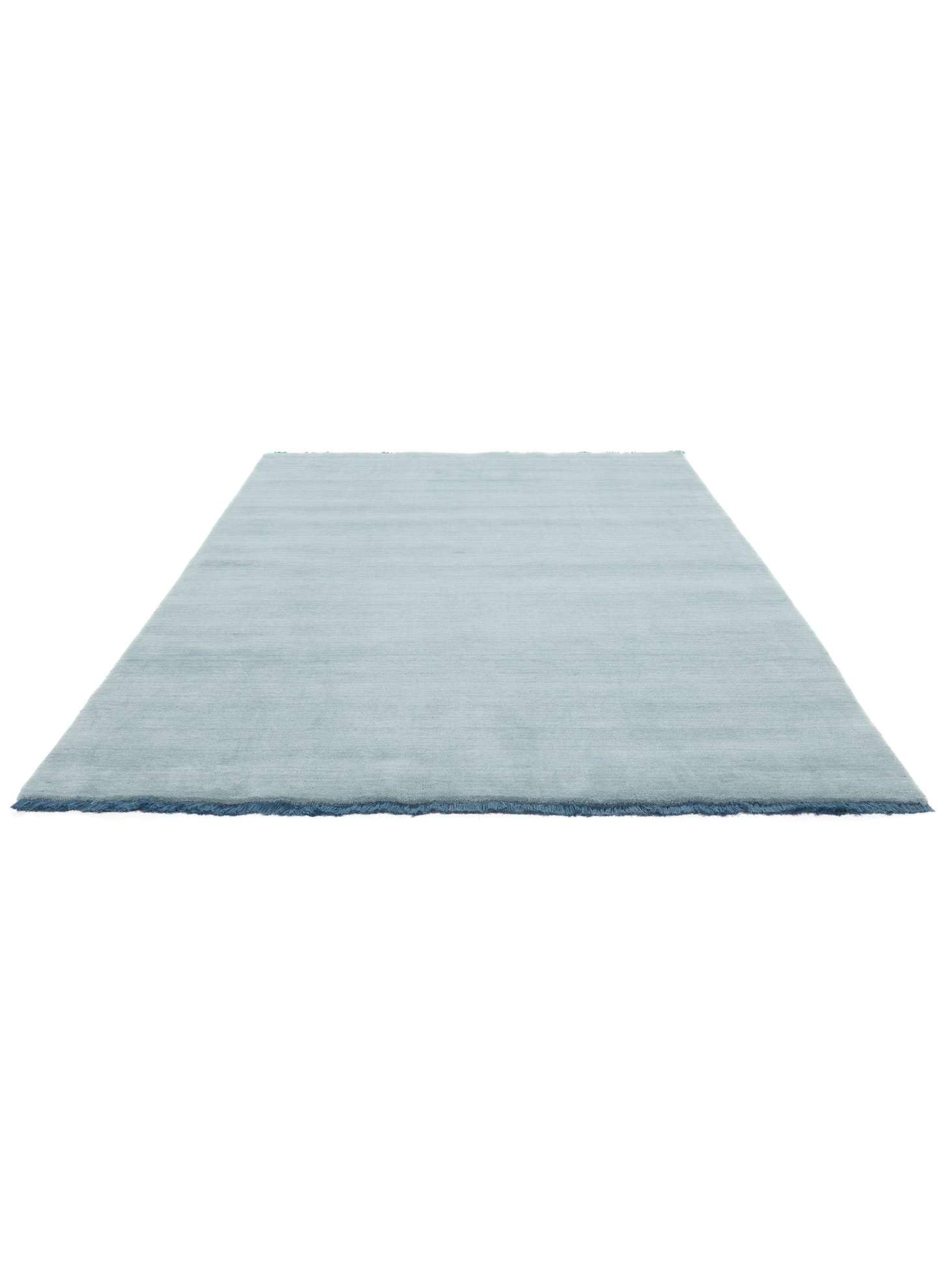 Tapis Oriental Tissé Main 80x120 Cm - Laine, Poil Moyen - Bleu Clair - Pour Salon, Chambre