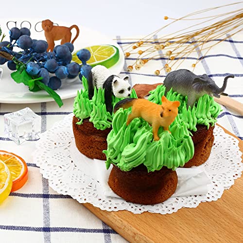 54 Stücke Mini-Spielzeugset von Dschungel-Tieren, Tierfiguren, Tierwelt, Lernstoffe, Partyzubehör, Spielzeuge für Jungs und Kinder, lebensechte Wildtiere, Playset von Tieren im Wald und kleinen Farm