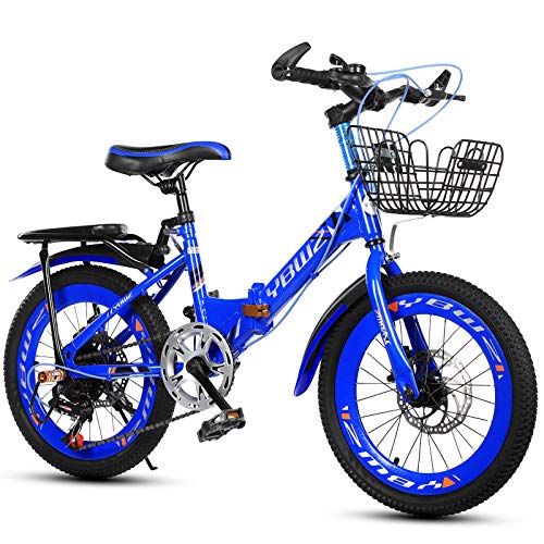 Best Buy! Ssltdm Children's Folding Bike Folding Gear disc Brake Bicycle 20 inch Fashion Student car