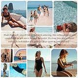 Vevarble Swimming Costume Women Sporty U Back One Piece Swimsuit Athletic Shaping Swimwear Bathing Suits Black,L - Image 7