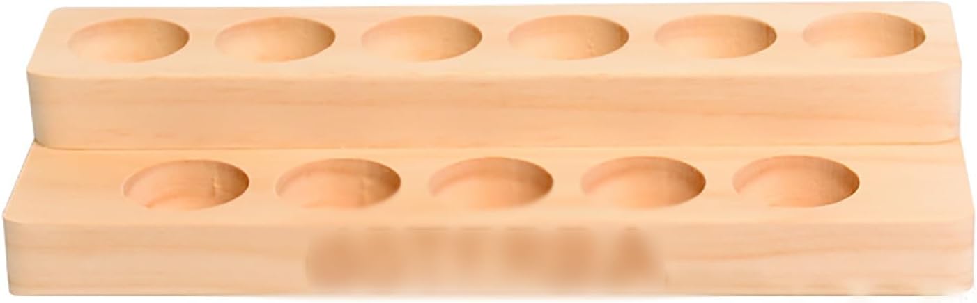 エッセンシャルオイル用ディスプレイスタンド 2層エッセンシャルオイルディスプレイラックエッセンシャルオイルオーガナイザー無垢材11コ