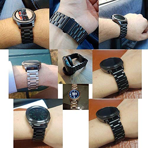 Bande de montre métallique universelle 18 mm 20 mm 22 mm en acier inoxydable