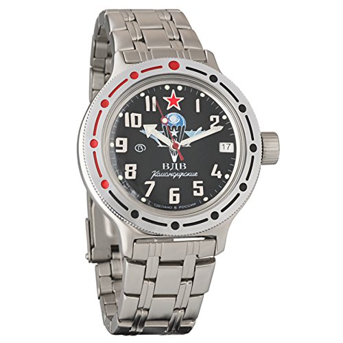 Vostok Amphibian 420288 Ruso Militar Divers Reloj 2416B 200m AUTO VDV Cover