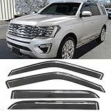 TONOYTIM Window Visors Rain Guards Side Wind Deflectors Compatible with 1997-2017 Ford Expedition,1998-2017 Lincoln Navigator, Window Vent Guard Shade Sun Car Accessories 94233 4-Pieces Set
