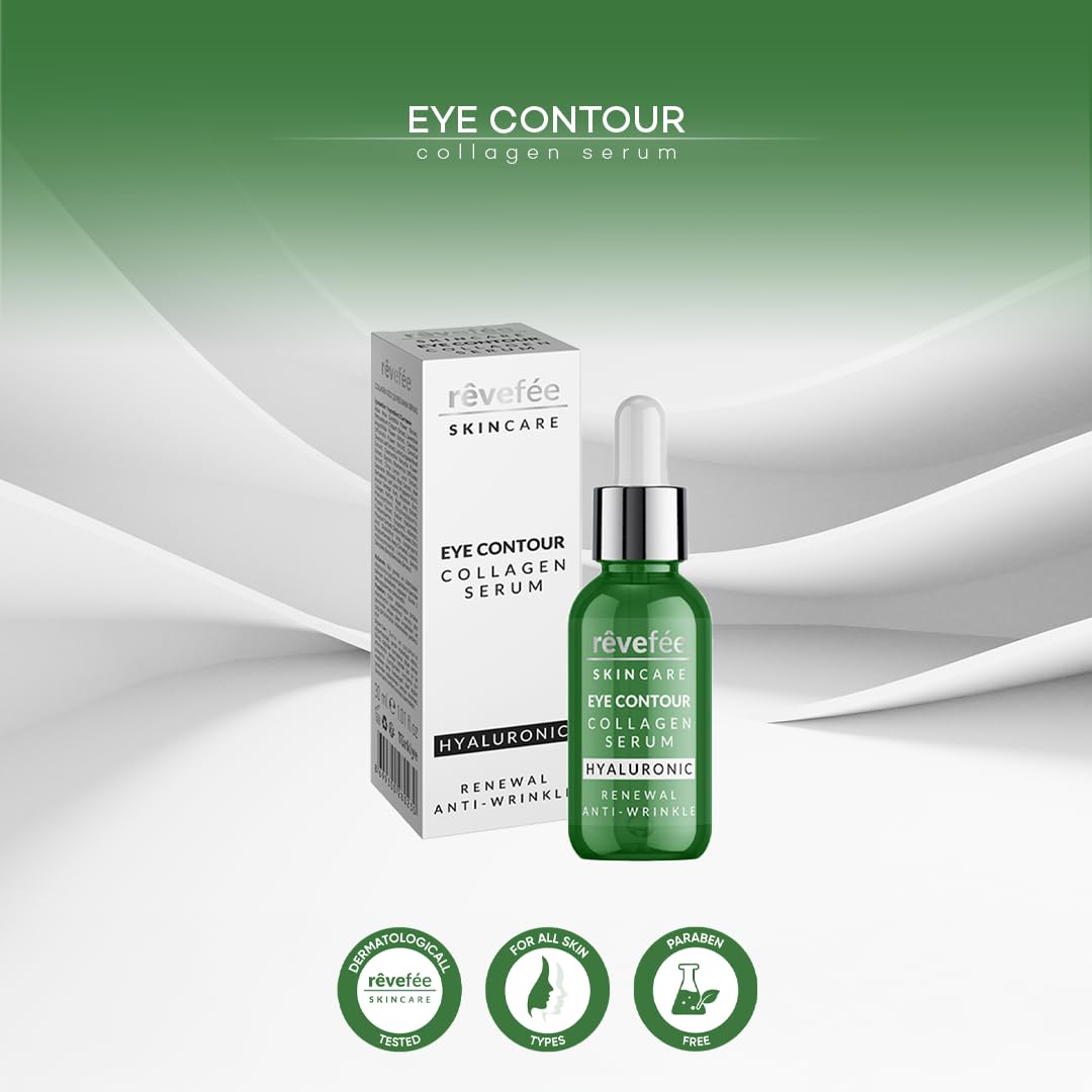 Collagen Hyaluronic Acid Serum; Reduces Dark circles, Puffy Eyes, Wrinkles, Under Eye Bags, Fine Lines. Anti-Aging, Hydrating Complex Eye Contour Serum, Effective Formula. image 4