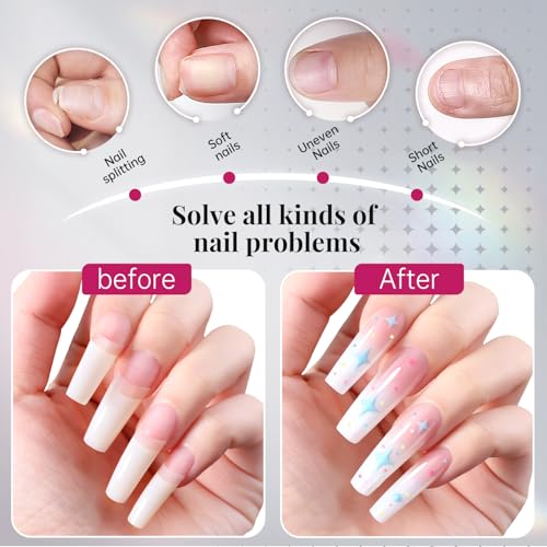 krofaue 500PCS Soft Gel False Nails Tips - Half Cover Acrylic Nail Tips 10 Sizes Lady French Style Acrylic Artificial Tip Manicure with Box for Nail Tips Art Salons and Home DIY