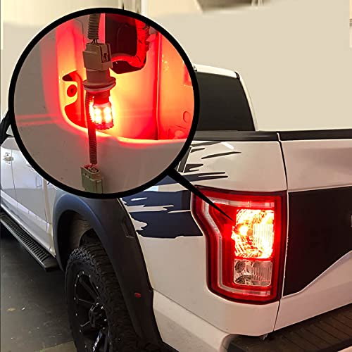 Lasfit Red 7443 Led Bulb Brake Tail Light 7444 Canbus Ready Anti Hyper Flash Built In Resistor, Error Free, Plug And Play (2Pcs) #TOP7