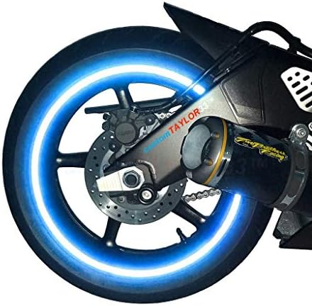 customTAYLOR33 (All Vehicles) Blue High Intensity Grade Reflective Copyrighted Safety Rim Tapes (Must Select Your Rim Size), 20" (TIRE Size, for Bicycles/E-Bikes)