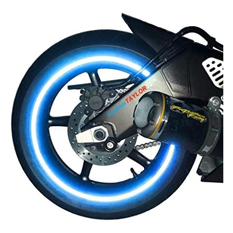 customTAYLOR33 (All Vehicles Blue High Intensity Grade Reflective Copyrighted Safety Rim Tapes (Must Select Your Rim Size), 17" (Rim Size for Most SportsBikes) Cover