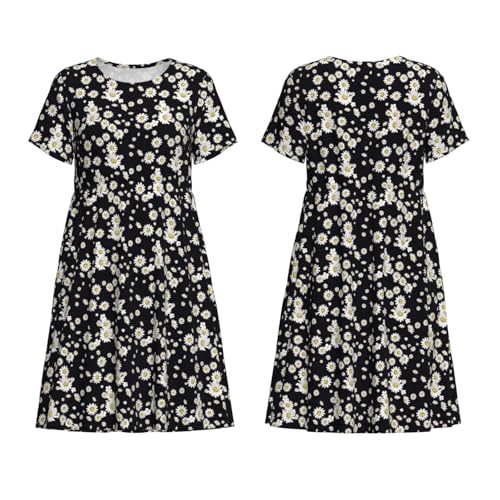 Robe d'été décontractée manches courtes motif fleuri - 6