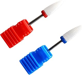 2pc Ceramic Nail Drill Bits for Manicure Corn Grinding Cones for Nail Art Cuticle Removal Heat Dissipation Design