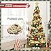 Wegitcs 6FT Pre Lit Pop Up Christmas Tree,Pre-Decorated Artificial Tree with Remote Control,150 LED Warm Lights,Gold Surround Ribbon,Easy Assemble Collapsible Xmas Trees for Holiday Party Decoration
