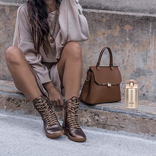 Water-Bottle-Bottles-Flask-Women-Small-Cute-300ml-Stainless-Steel-Metal-Insulated-Thermal-Cold-Hot-Drink-Swater-Bottle-Sports-Cold-Vacuum-12-Hours-Hot-24-Hours-H8717-Gold-300ml