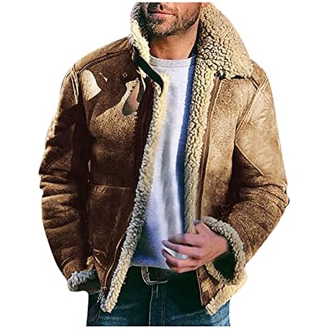 Genérico Hoody Hombre Chaqueta corta de lana con empalme de invierno Cover