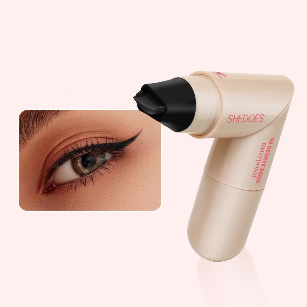 Magnetic Eyeliner Stamp Double Ended Eyeliner Pen Waterproof Liquid Eye Liner Pen for Beginners Quick Makeup Girls Women