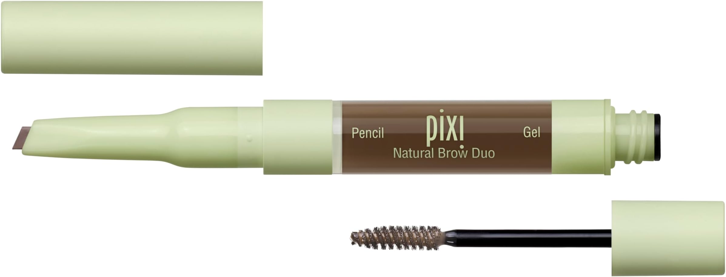 Natural Brow Duo in Natural Brown, Dual-Ended Waterproof Brow Pencil and Tinted Setting Gel for Precise Shaping and All-Day Hold, Paraben-Free, 0.2 oz