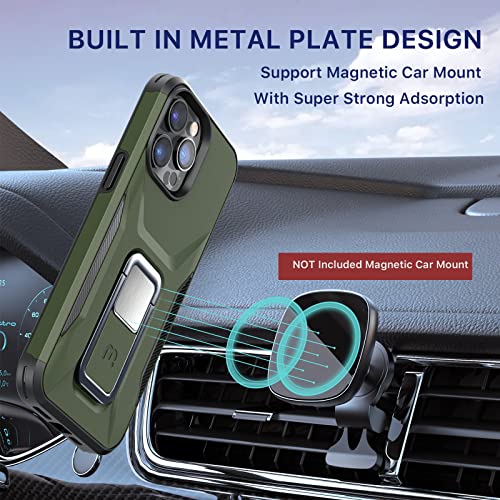 Coque iPhone 14 Pro vert armée antichoc avec support intégré de qualité militaire - 3
