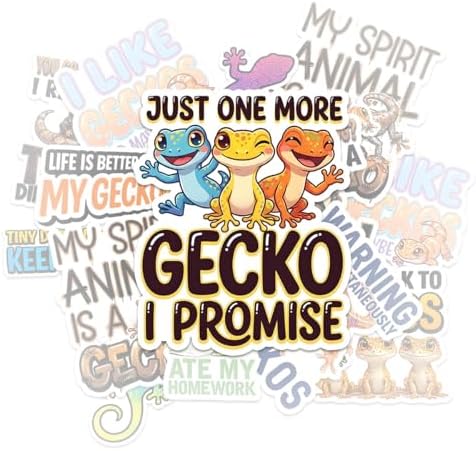 12pcs-3in Funny Gecko Stickers, Kawaii Gecko Stickers, Cute Repitle Sticker, Kawaii Reptiles Decal Waterproof Vinyl for Helmet Water Bottle Laptop Luggage Tumbler Kindle Journal image 2