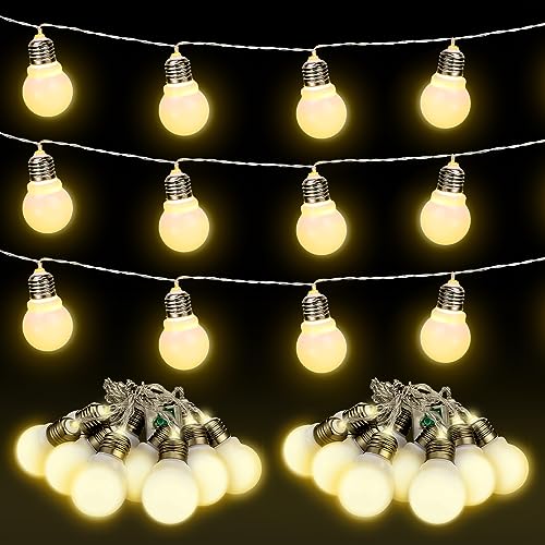 Ampoules LED étanches pour mariage et fête en extérieur Lot de 2 guirlandes 4m