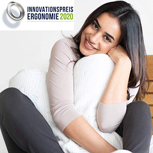 Coussin à Mémoire de Forme GIANFAR | Oreiller Cervical Orthopédique et Ergonomique | Mousse Viscoélastique | Idéal pour Dormir sur Le Côté | Taie avec Thermorégulation | 60x40x12/10cm Coussin à Mémoire de Forme GIANFAR | Oreiller Cervical Orthopédique et Ergonomique | Mousse Viscoélastique | Idéal pour Dormir sur Le Côté | Taie avec Thermorégulation | 60x40x12/10cm