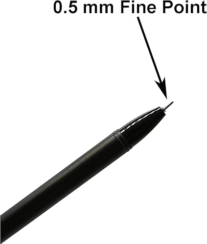 Miniatura 4 de Maydahui 6 bolígrafos de felpa con forma de pingüino, bolígrafos de gel con bola de piel esponjosa en tinta negra para oficina, escuela y fiesta