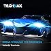 TECHMAX H11 LED Bulb, 360 Degrees Adjustable Beam Angle Cree Chips 6500K Xenon White Extremely Bright H8 H9 Conversion Kit of 2 Halogen Replacement Low Fog Light