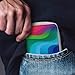 SEBNATAL Fashion Credit Card Holder Wallet for Daily Use, Compact Colorful Tie Dye Rainbow Gradient Leather Case Purse with Metal Zipper