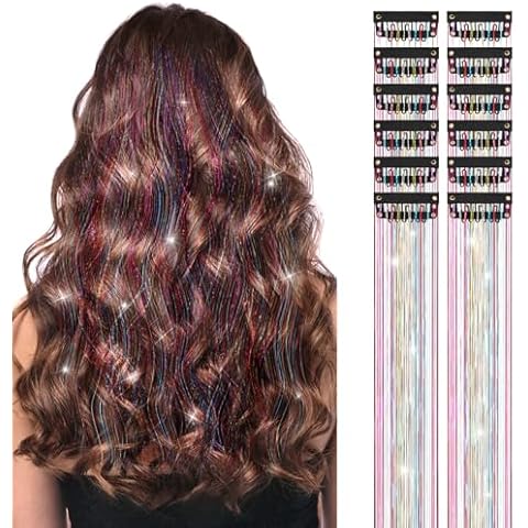 Gjinxi 12PCS Hair Tinsel Extensions Cover
