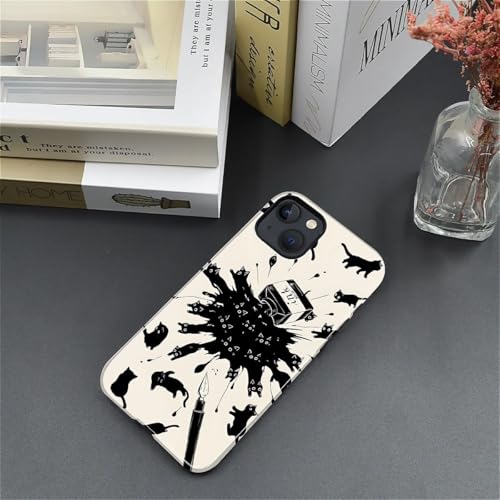 Coque iPhone 15 Plus protection contre les chutes silicone rigide antichoc chat