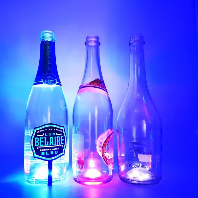Miniatura 7 de 20 posavasos LED redondos para botella de licor de vino, fiesta de bebidas, fiesta de bar (multicolor)