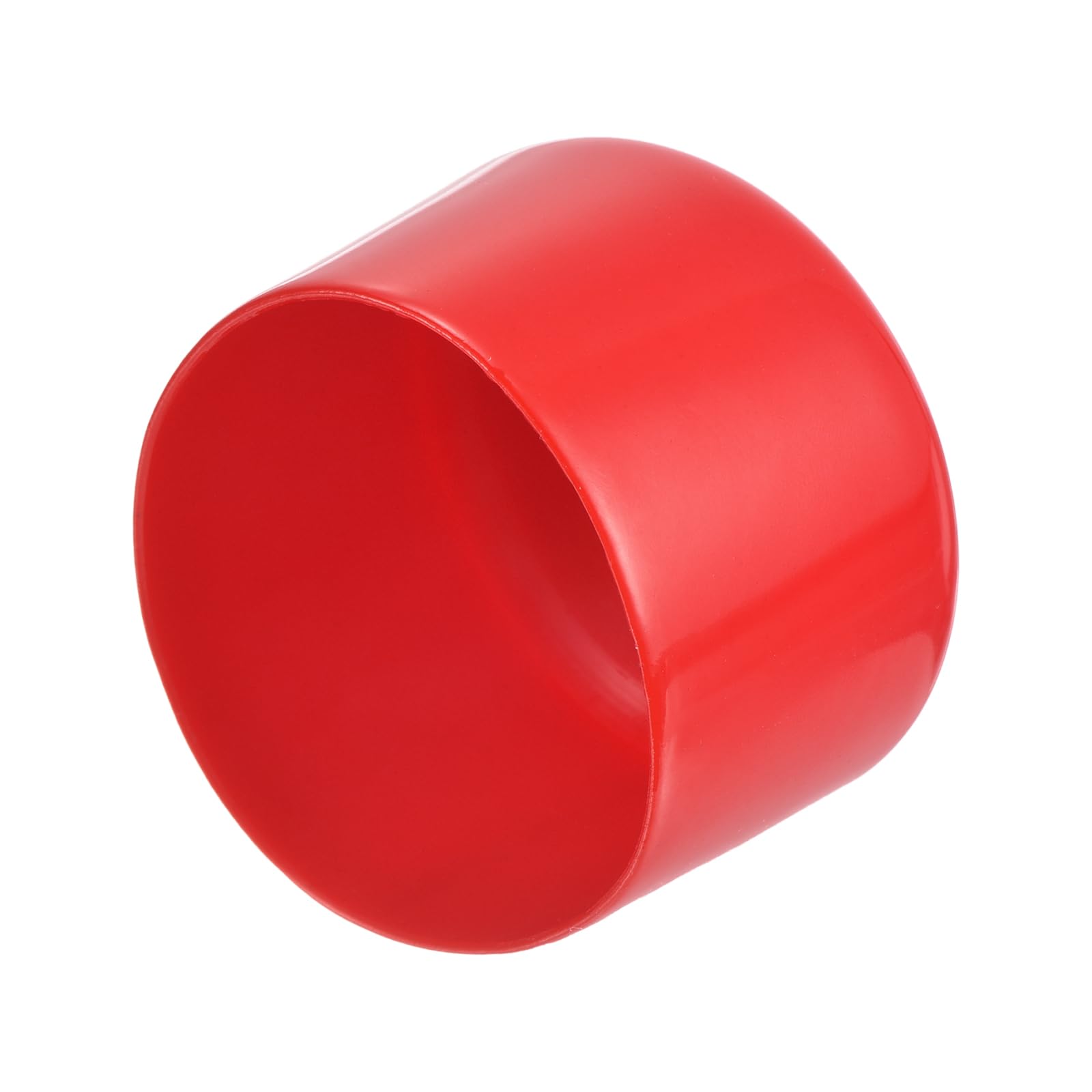 uxcell 2pcs Rubber End Caps 60mm(2 3/8") ID Vinyl Round Tube Bolt Cap Cover Screw Thread Protectors Red, 40mm Height