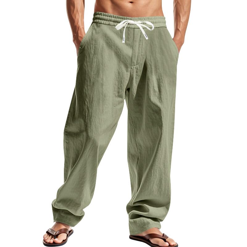 Pantalon en lin homme décontracté idéal pour vos vacances d'été