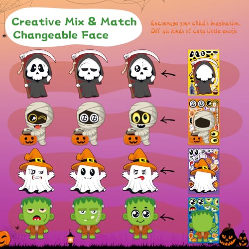 Halloween Stickers 48 Sheets DIY Halloween Party Favors Crafts Kids - image 6