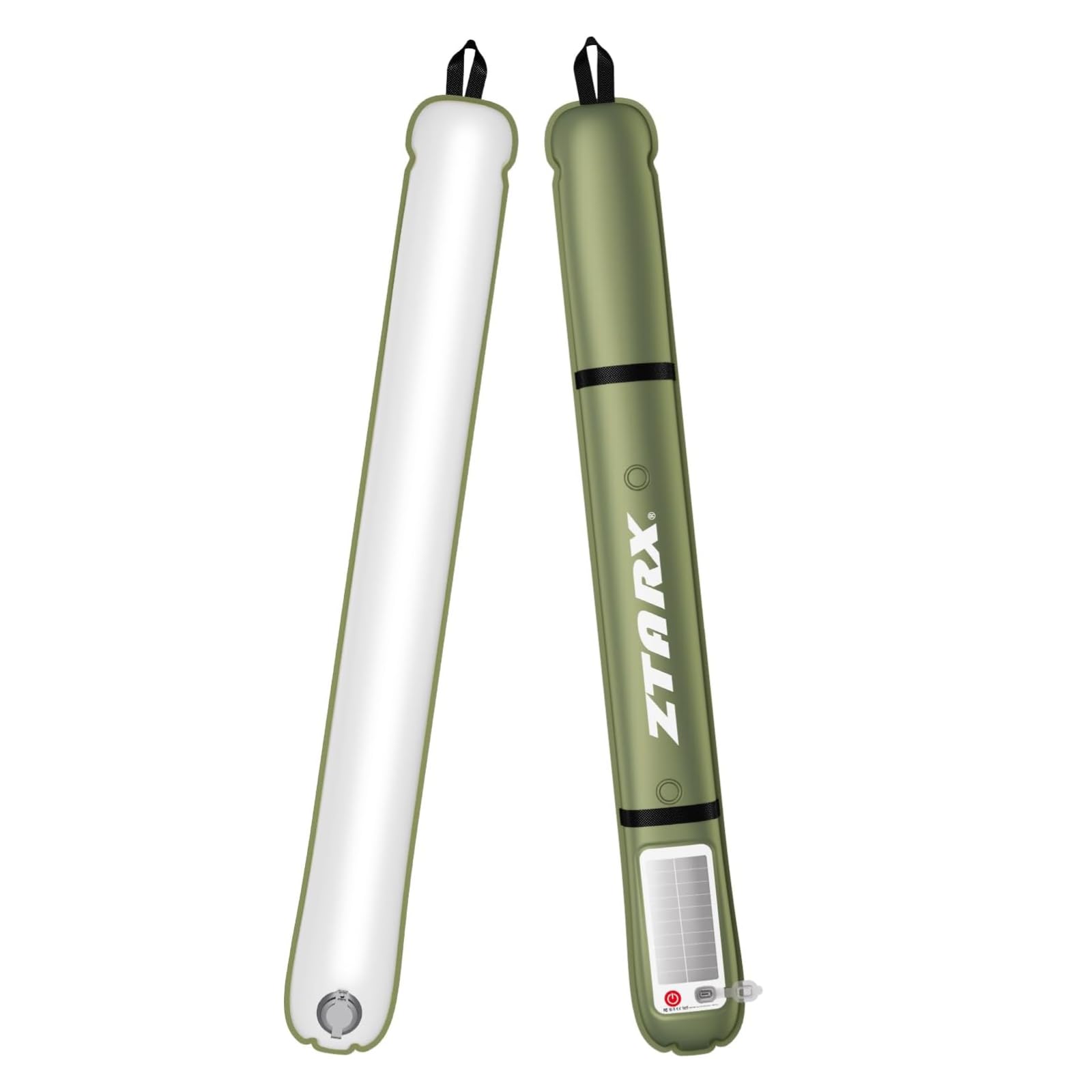 Solar Inflatable LED Tube Camping Light,Foldable Camping Lights Bars with USB Charging Built-in 4000mAh Battery for for Camping, Hiking, Travel Tent Lights-image-9