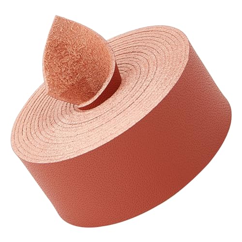 GORGECRAFT Brown Leather Straps 25mm Wide Full Grain Leather Strips 200cm Long 1.2mm Thick Single Sided Flat Imitation Leather Cord Threads Rope for DIY Crafts Jewelry Making Guitar Belt Boot Lace