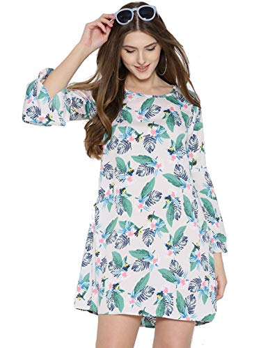 Image of Sera Women's Printed Fluted Sleeve Dress for Women