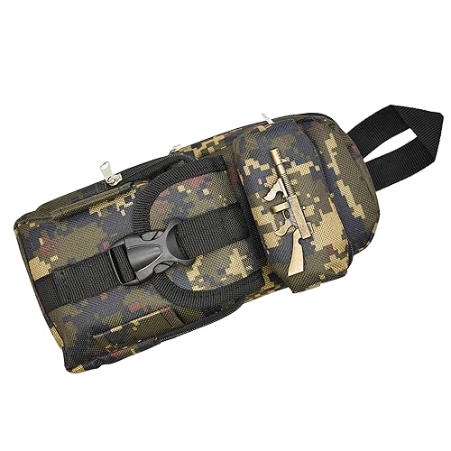 Estojo de lápis camuflado de grande capacidade para 3 compartimentos bolsa de lápis caixa de papelaria organizador pequeno padrão preto