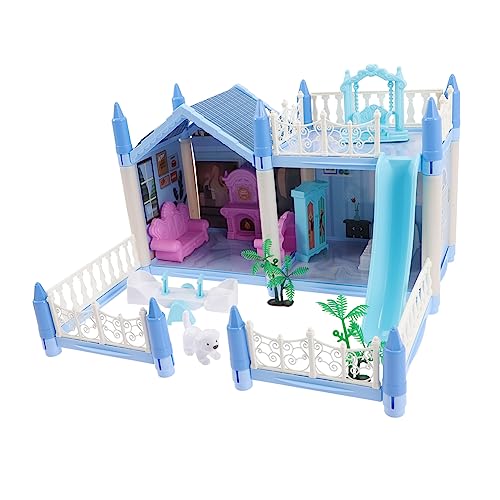 Milisten 1 Juego Construcción de Casa de Muñecas DIY de Villa Miniatura Niñas Juguete Educativo de Cumpleaños de Creatividad y Habilidades