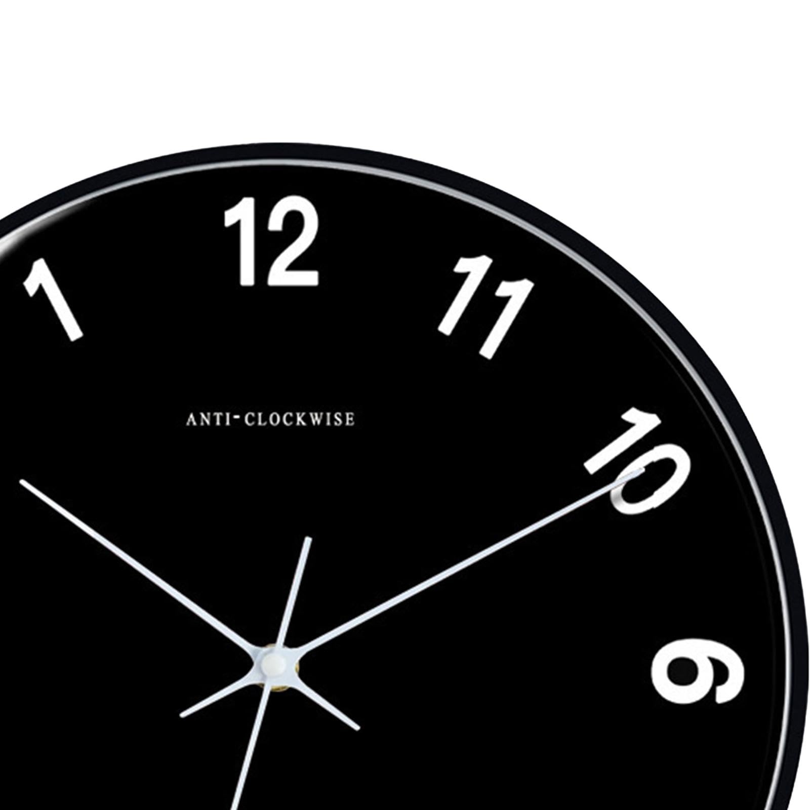Orologio da Parete, Orologio inverso, Orologio da Parete in Senso antiorario, Decorazione Artistica da Parete, 12" per casa, Ufficio, Cucina, Soggiorno, Stile A