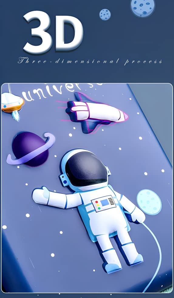 Image of LONGMIRE Big Size Eva 3D Cover Large Capacity Space Astronaut Pencil Case Compartments, School Pouch Premium Stylish Pen Holder (Big Size Astronaut Pencil Case, Ethylene Vinyl Acetate (EVA) Blue)