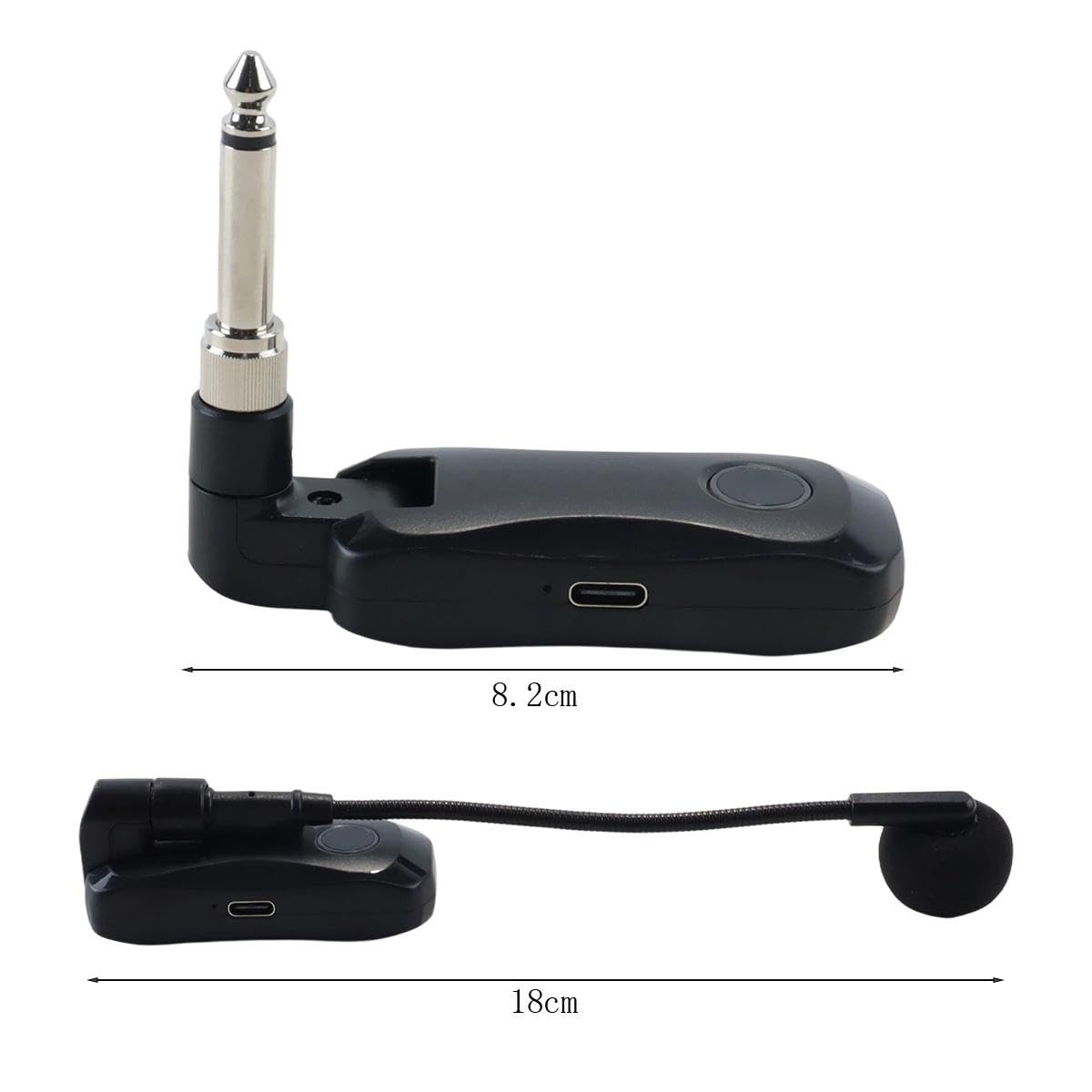 Ubric micrófono inalámbrico para instrumentos musicales, transmisor inalámbrico para guitarra, calidad de sonido de alta resolución, baja latencia, sin interferencias