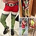 color cosplayer Green Christmas Leggings for Women Girls High Waist Printed Yoga Pants Holiday Tights Costume Plus Size