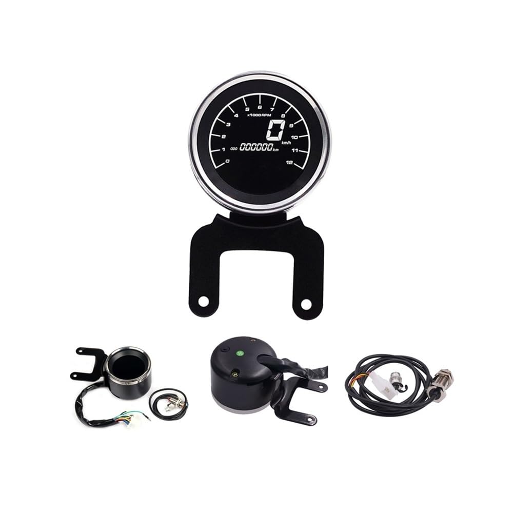 Contagiri contachilometri Contagiri Moto 12V Retroilluminazione A LED Per Tachimetro Digitale Temperatura Misuratore Carburante Indicatore Di Livello Moto